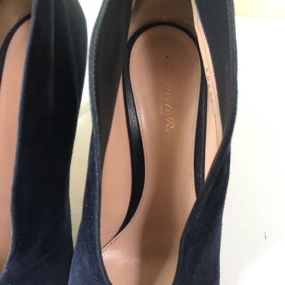 Gianvito Rossi Vamp Suede 85 Ankle Shoes Heels Pointy Toes Ankle Boot Booties 39 - Picture 14 of 16